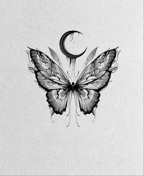 Art Tattoos, Butterfly Tattoo, Tattoo Inspo, Tattoo Art, Hình Xăm, Piercings, Tattoo Designs, Tattoo Ideas, Moon