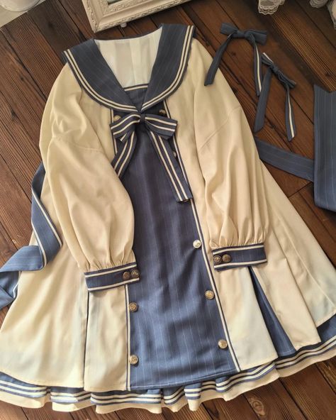 👀Sailor Lolita dress with sailor collar design, 3 colors available. 👗Full set includes a dress, a choker and a pair of hairclips. 🛒Price: $ 69.50 👉Search 'CTL-028' on devilinspired.com #devilinspired #sailordress #sailorfashion #lolitacoord #lolitafasion #sailorlolita Steampunk Fashion Female, Sailor Outfit, Steampunk Fashion Male, Gothic Skirts, Sailor Fashion, Sailor Dress, Sailor Collar, Winter Dress, Outfits With Hats