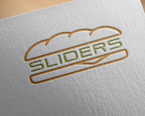 SLIDERS - LOGO DESIGN - Sandwich & Shawarma Restaurant on Behance Sandwich Shop Logo Design, Sandwich Logo Design Ideas, Sandwich Logo Design, Sandwich Shop Logo, Sandwich Business, Shawarma Restaurant, Sandwich Logo, Restaurant Vouchers, Wordmark Logo Design