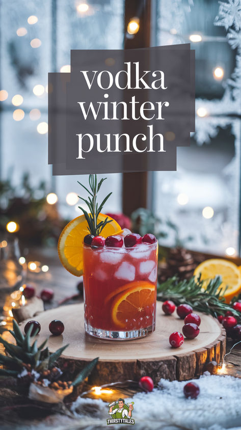 "Warm up your winter gatherings with this delightful Vodka Winter Punch  Cocktail recipe! Perfect for holiday parties, this festive winter punch  combines seasonal flavors for a refreshing and spiced vodka punch. Enjoy a  cold weather vodka punch that features vibrant winter fruits and warm  spices, making it an ideal choice for cozy nights. Discover the ultimate  holiday vodka punch that will impress your guests, or try our spiced vodka  punch recipe for a unique twist.!" Festive Punch Recipes Alcohol, Vodka Party Punch Recipes, Easy Vodka Punch For A Crowd, Nye Punch Alcohol, Vodka And Triple Sec Drinks, Holiday Vodka Punch, Cold Weather Alcoholic Drinks, Holiday Booze Drinks, New Year Alcoholic Drinks