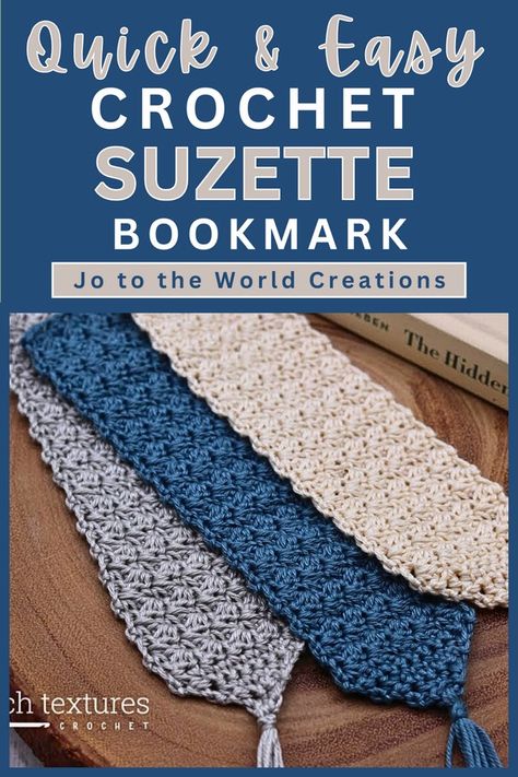 Suzette Bookmark Crochet Pattern Quick Crochet Projects To Sell Free Pattern, Easy Knitting Projects For Beginners, Crochet Small Projects, Bookmark Crochet Pattern, Easy Crochet Bookmarks, Crochet Bookmarks Free Patterns, Diy Crochet Hook, Small Crochet Projects, Crochet Dreams