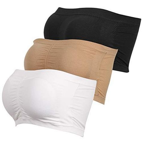 Women's Bra Bandeau Top Molemsx Strapless Bandeau Bra Wireless Tube Top Bandeau Bra For Large Bust Plus Size Off-The-Shoulder Strapless Padded Bra for Traveling Party Off the Shoulder Bra Nursing Bra Tube Top Bra, Tube Bra, Crop Tube Top, Strapless Bralette, Mastectomy Bra, Shoulder Dresses, Top Bra, Padded Bralette, Strapless Bandeau