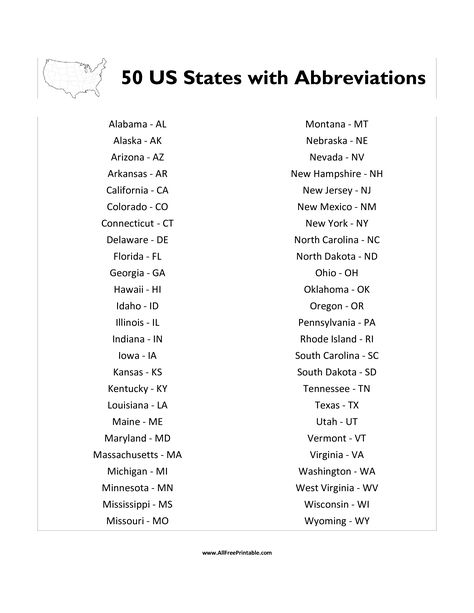 50 Us States With Abbreviations List - lst-50ussa.pdf. Easy to download and use .pdf Education template. List Of States In Alphabetical Order, 50 States In Alphabetical Order, States In Alphabetical Order, State Capitals Quiz, Us States List, Iep Binder, Learning States, United States Geography, Map Quiz