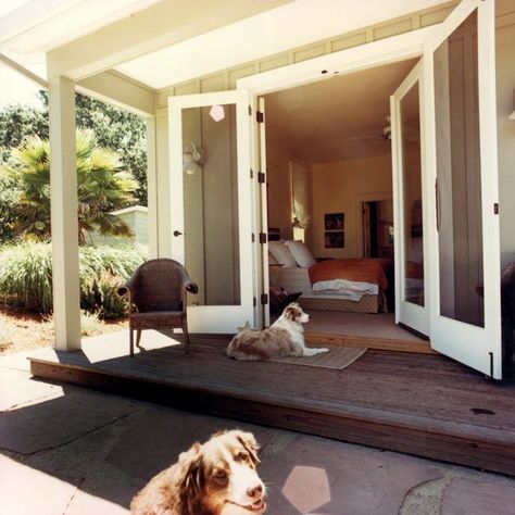 Enclosing a porch for sleeping space is much easier with a sound roof in place. With the roof framing intact, the rest of the construction is similar to any other addition... Porch Off Bedroom, Three Season Porch, Porch Styles, Building A Porch, Porch Posts, Porch Roof, Home Improvement Loans, Porch Flooring, Front Steps