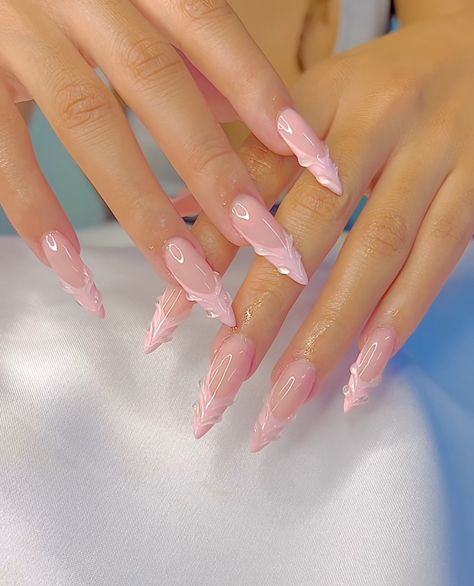 Maquillage On Fleek, Baby Pink Nails, Wow Nails, Glamour Nails, Classy Acrylic Nails, Acrylic Nails Coffin Pink, Almond Acrylic Nails, Unique Acrylic Nails, Nail Swag