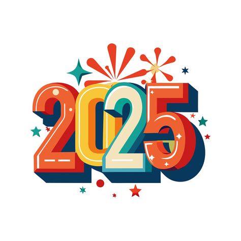 Happy New Year 2025 Vector, Logo, Icon, Design​​​​​​​ :: Behance 2025 Font Design, New Year Poster 2025, 2025 Icon, 2025 Vision Board Logo, New Year Design Graphic, 2025 Font, Brown Tshirt Outfit, New Year Graphic Design, Happy New Year Creative