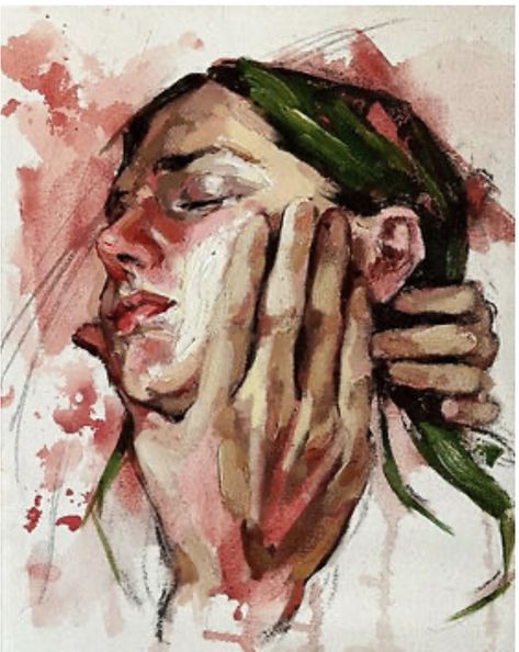 Elly Smallwood Portraits, Elly Smallwood Art, Paintings About Loss, Portraiture Mood Board, Sense Of Belonging Art, Emotion In Art, Expressive Portraiture, Emotions Painting, Watercolour People