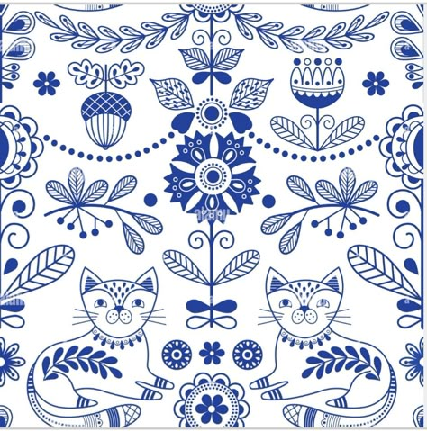 Swedish Floral Pattern, Swedish Stencil Patterns, Danish Pattern Design, Swedish Folk Art Scandinavian Design, Scandinavian Motifs Folk Art, Folk Art Doodles, Swedish Tatoos, Norweigen Folk Art, Scandinavian Flower Pattern