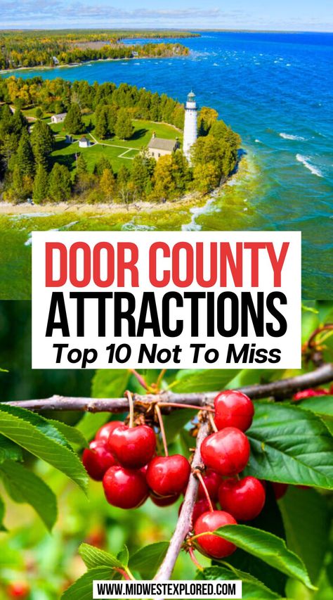 Door County Attractions: Top 10 Not To Miss Cave Point County Park Wisconsin, Baileys Harbor Door County, Things To Do In Door County Wisconsin, Door County Wisconsin Summer, Door County Restaurants, Fish Creek Wisconsin, Cool Museums, Hayward Wisconsin, Wisconsin Summer