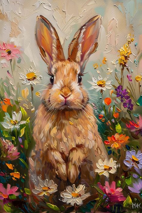 ✨🚀Explore Amazing Midjourney Prompts - Go to Link in my Bio🌐🔗 Bunny Rabbit Painting, Bunnies To Paint, Painting Of Rabbit, Cute Paintings To Paint, Pastel Animal Drawing, Painting Ideas Birds, Paintings Of Rabbits, Bunny Painting Ideas, Painting Ideas On Canvas Animals