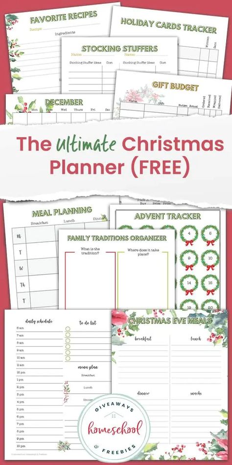 The Ultimate Christmas Planner Printable (Free Download) Holiday Planner Printables Free, Christmas Planner Printables Free, Holiday Planning Printables, Diy Christmas Planner, Holiday Planner Printables, Christmas Planner Free, Christmas Planning Printables, Christmas Party Planner, Christmas Planner Printables