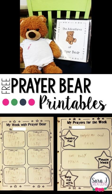 Help students to pray daily with Prayer Bear! Includes free printables to get you started. Bible Preschool, Prayer Bear, Spiritual Bouquet, Prayer Activities, Religion Activities, Pray Daily, Prayer Stations, St Columba, Children Praying