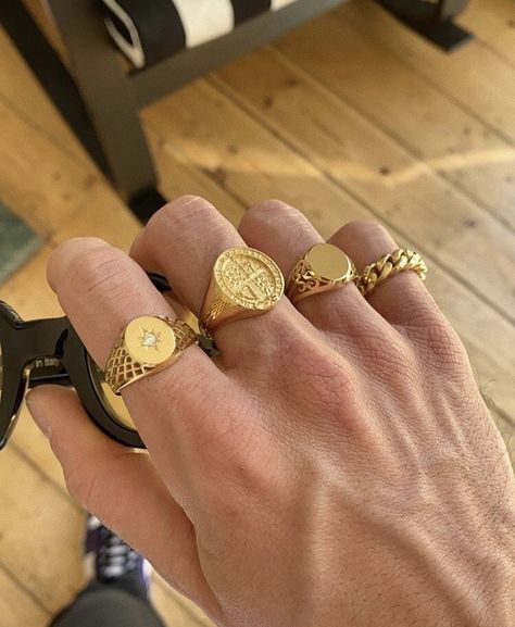 #mensrings #mensjewelry #mensfashion #chainedandable Inexpensive Jewelry, Rafe Cameron, Obx Dr, Mens Rings Fashion, Drew Starkey, Mens Gold Rings, Mens Rings, Gold Ring Designs, Mens Gold Jewelry