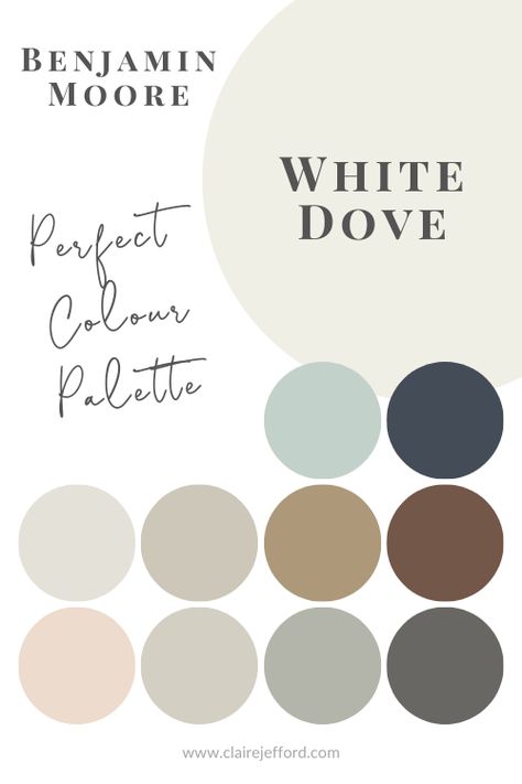 White Dove by Benjamin Moore Colour Review - Claire Jefford Palladian Blue Palette, Palladian Blue Complimentary Colors, Palladian Blue Coordinating Colors, Palladian Blue Benjamin Moore Bedroom, Palladian Blue Color Palette, Charleston Color Palette, Palladian Blue Kitchen, Palladian Blue Bedrooms, Palladian Blue Bathroom