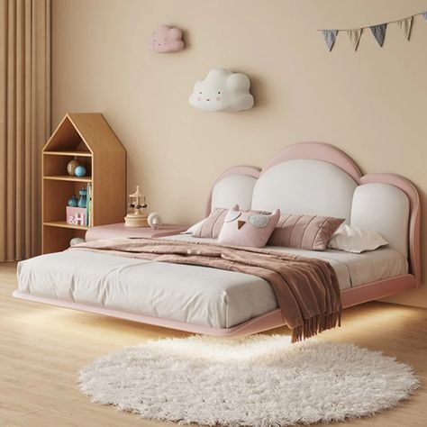 Luxury Bed Frames, Modern Upholstered Beds, Floating Bed Frame, Shaped Headboard, Pink Bed, Elegant Centerpiece, Modern Bed Frame, Leather Sofa Bed, Floating Bed