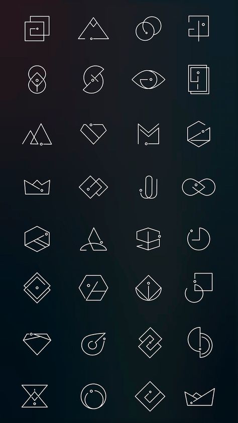 Unique Shapes Design, Picture Logo Design, Logo Minimalism, Geometric Icons, Logo Design Inspiration Graphics, Icon Logo Design, Logo Pictures, Alphabet Logo, Logo Geometric