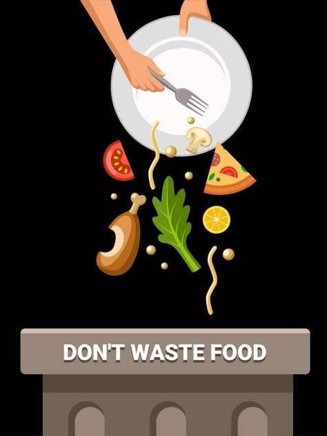 Please don't waste food, designs for world food day and International Awareness Day on Food Loss and Waste. Dont Waste Food Drawing, Dont Waste Food, Save Food Poster, Food Waste Poster, Food Waste Campaign, Food Waste Project, International Food Day, Zero Hunger, Food Technologist