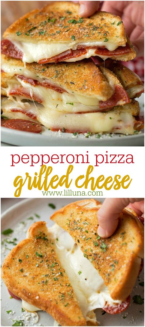 Pizza Grilled Cheese Recipes, Pizza Grilled Cheese, Best Sandwich Recipes, Grilled Cheese Sandwiches, Grilled Cheese Recipes, Ground Beef Recipes For Dinner, God Mat, Best Sandwich, Cheese Recipe