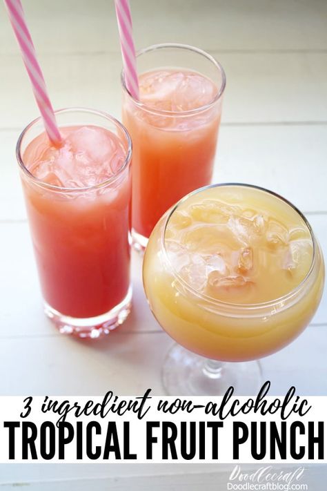 Tropical Fruit Punch Island Drink--Copycat from Beaches Resort Turks & Caicos--Non Alcoholic! Resin Calligraphy, Bird Marionette, Tropical Punch Recipe, Cindy Lou Who Hair, Bariatric Protein, Diy Sandwich, Backyard Luau, Who Hair, Beach Dinners