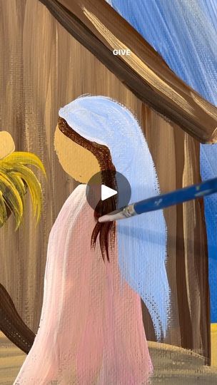 [clip] Painting Mary and Joseph at the Nativity 🎨#easypainting #beginnerfriendly #tutorial #nativityscene #paintingclass | Emily Seilhamer Art | Emily Seilhamer Art · Original audio Painting A Nativity Scene, Easy Nativity Paintings On Canvas, Easy Nativity Painting, Simple Nativity Painting, Christmas Paintings Easy Simple, Simple Nativity, Jesus In A Manger, Nativity Painting, Preschool Thanksgiving