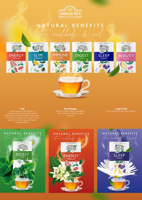 Ahmad Tea | AD Campaign | European & USA on Behance Mood Template, Twinnings Tea, Premium Packaging Design, Herb Logo, Ctc Tea, Pill Packaging, Company Brochure Design, Jewelry Website Design, Thai Modern