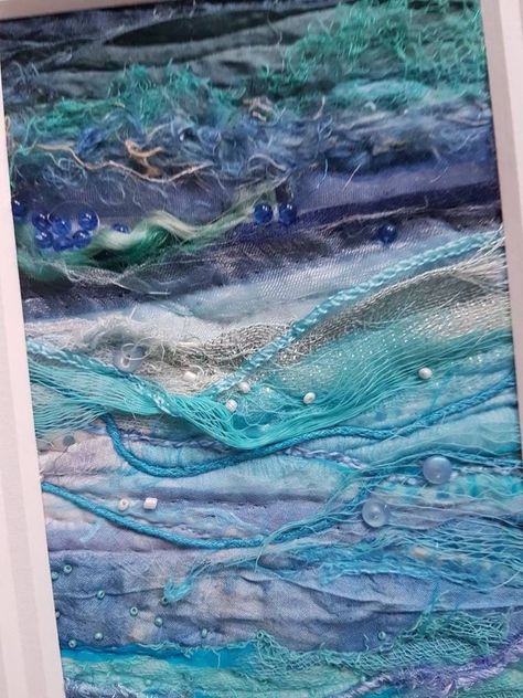 Fabric Seascapes, Sewn Art, Nature Textiles, Mind Map Art, Quilt Collage, Textiles Gcse, Textile Artwork, Gcse Textiles, Yoko Saito