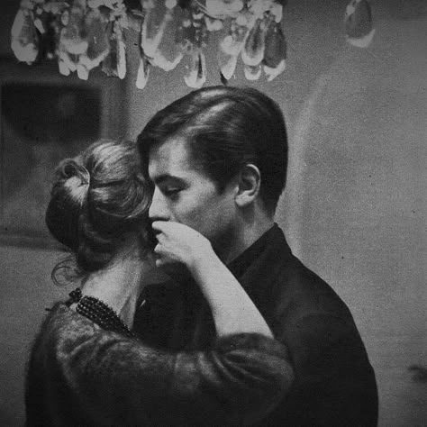 Alain Delon And Romy Schneider, 50s Couple, Dancing At Home, Love Story Quotes, Old Fashioned Love, Vintage Feminine, Shut Up And Dance, Aesthetic Woman, Victorian Couple