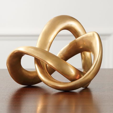 Brass Sculpture, Infinity Knot, Visually Pleasing, Global Views, Twist Knot, The Infinity, Decor Accents, Abstract Sculpture, Brass Material