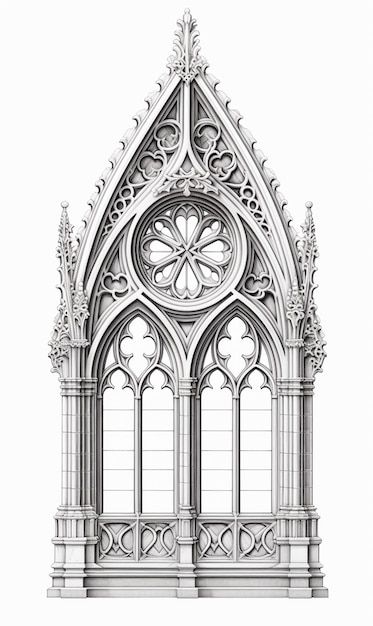 Cathedral Tattoo, Gothic Architecture Drawing, Goth Architecture, Gothic Drawings, Gothic Window, Window Architecture, Church Window, Gothic Windows, Gothic Pattern