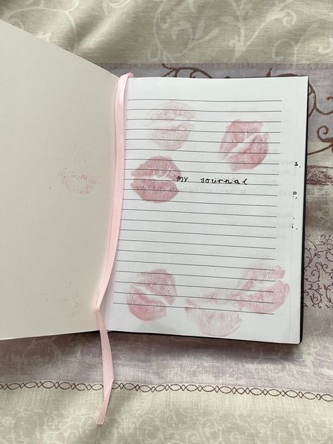 Aesthetic Notebook, Pretty Journals, Burn Book, Cute Journals, Diary Ideas, Rose Pastel, Pink Lipstick, Journal Aesthetic, My Journal