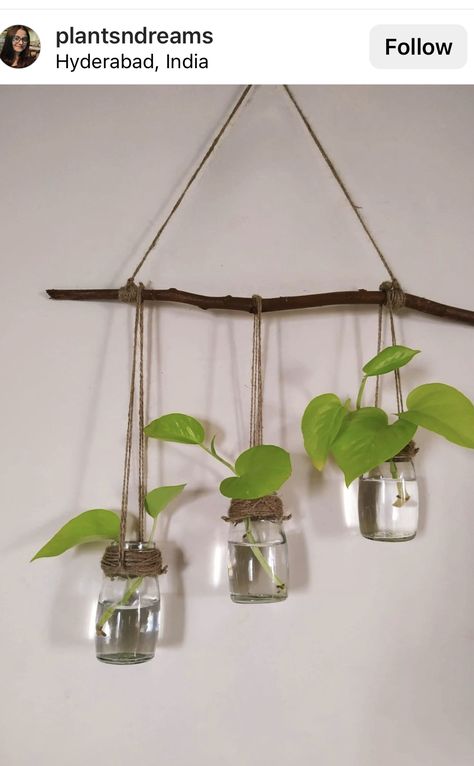 Diy Hanging Plant Rack Indoor, Hanging Plants Diy, Cute Diy Room Decor, Diy Plant Hanger, Kitchen Home Decor, Plant Decor Indoor, Plant Aesthetic, House Plants Decor, Deco Floral