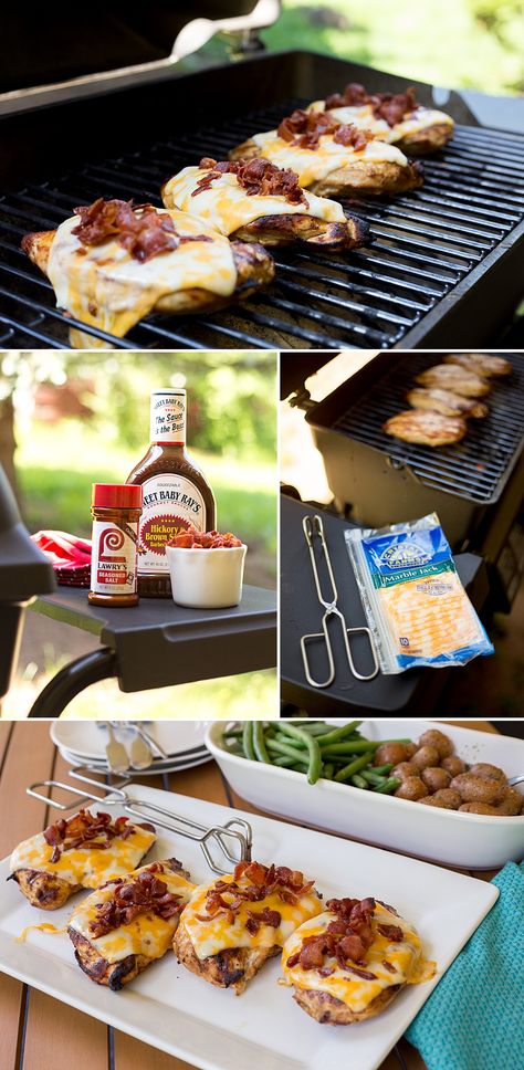 This easy-cheesy Grilled Monterey Chicken is the most delicious grilling combo ever. (Cheese + Bacon + BBQ = YES) You’re going to want this on the menu this weekend FOR SURE. *We love this!!! Easy To Grill Foods, Easy Grill Dinner Recipes, Food For The Grill Ideas Dinners, Recipes To Grill, Easy Dinner Recipes On The Grill, Good Grilling Recipes, Grilled Monterey Chicken, Supper Ideas On The Grill, Weekend Grilling Dinner Ideas