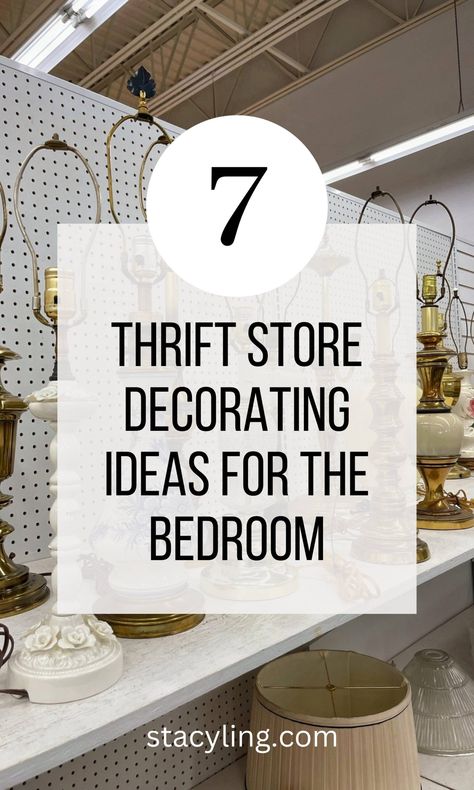 Thrift Store Decorating Ideas, Decorating Ideas For The Bedroom, Thrift Decor Ideas, Thrifted Room Decor, Thrift Store Decorating, Shabby Chic Bedrooms On A Budget, Thrift Store Makeover Ideas, Make Air Dry Clay, Thrift Decor