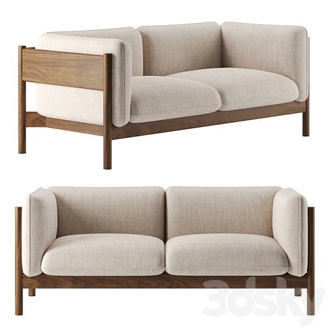 ARBOR 2 SEATER SOFA by Hay - Sofa - 3D Models - 3DSKY Hay Sofa, Minimal Sofa, Wooden Sofa, Model Furniture, Furniture Bathroom, 2 Seater Sofa, Living Dining, Modern Materials, Arbor