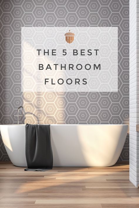 Vinyl Tile Flooring Bathroom, Vinyl Plank Flooring Bathroom, Bathroom Flooring Trends, Waterproof Bathroom Flooring, Vinyl Bathroom Flooring, Bathroom Flooring Options, Laminate Flooring Bathroom, Vinyl Wood Planks, Waterproof Vinyl Plank Flooring