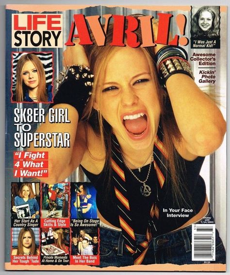 Avril lavigne 2000s post of her life story 2000s Posters, Y2k Magazine, 2000s Room, 2000s Magazines, Y2k Posters, Desain Editorial, Music Poster Design, 2000s Aesthetic, The Embrace