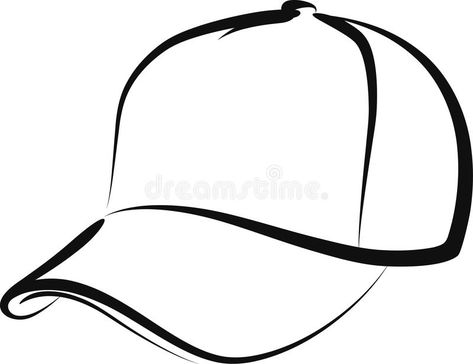 Baseball Cap Tattoo, Cap Illustration, Cap Tattoo, Cap Drawing, Cap Cup, Hat Vector, Sandlot, Cute Tattoo, Quote Template