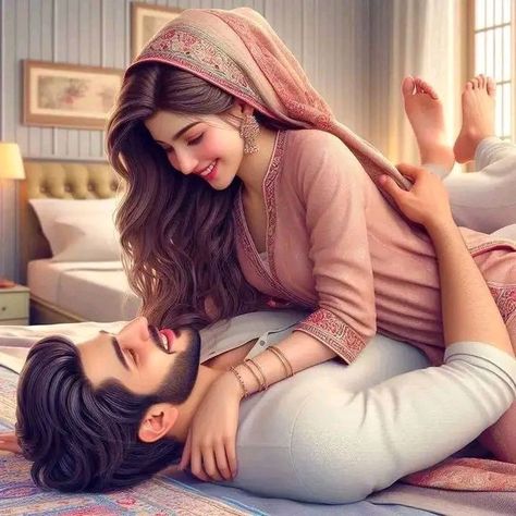 Animated Romantic Couple, Couple Indian Photography, Kiss Couple Profile Pictures, Good Morning Couples, Cute Love Couple Images Night, Good Morning Romantic Couple, Real Love Couple Pic, Couple Cartoon Romantic, Night Couple Romance