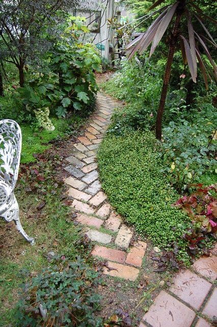 Brick Path, Wildflower Wedding Invitations, نباتات منزلية, Have Inspiration, Wildflower Garden, Garden Pathway, Garden Yard Ideas, Wildflower Wedding, Garden Path