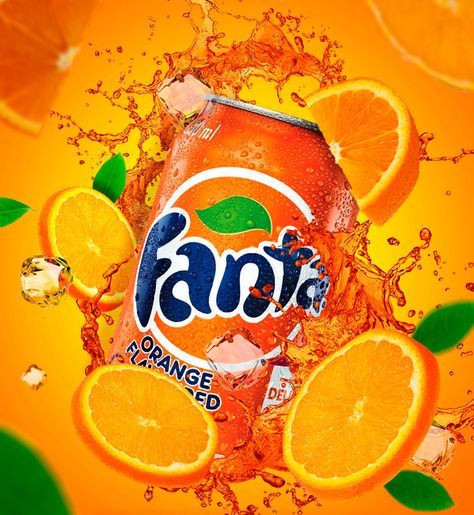 Orange Poster Design, Annabelle Creation Movie, Coca Cola Company, Beer Can Design, Fanta Orange, Orange Poster, American Snacks, Drink Poster, Orange Drinks