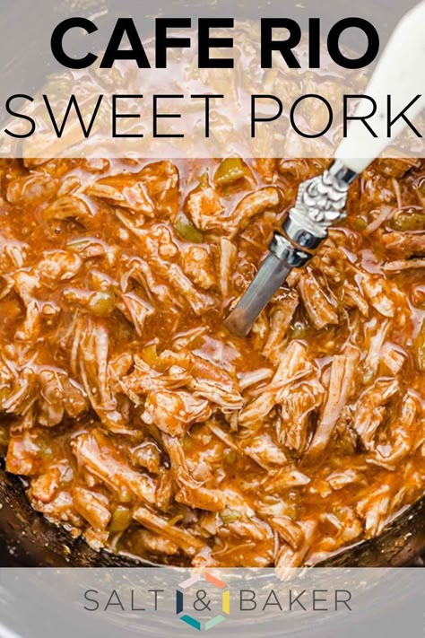 Cafe Rio Recipes, Cafe Rio Pork, Cafe Rio Sweet Pork Recipe, Sweet Pork Recipe, Crockpot Favorites, Homemade Cafe, Dinner Pork, Cafe Rio, Sweet Pork