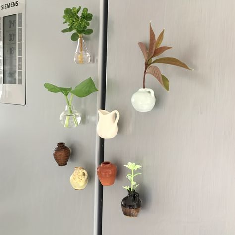 Personalize Your Kitchen with DIY Clay Fridge Magnets Plant Kitchen, Clay Magnets, Refrigerator Sticker, Christmas Clay, Pottery Inspo, Pottery Crafts, Keramik Vase, Kitchen Gift, Polymer Clay Projects