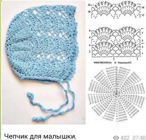 Baby Bonnet Crochet Pattern, Baby Bonnet Pattern, Pola Topi, Crochet Baby Bonnet, Newborn Crochet Patterns, Crochet Baby Hat Patterns, Crochet Baby Shoes Pattern, Baby Hat Patterns, Bonnet Crochet