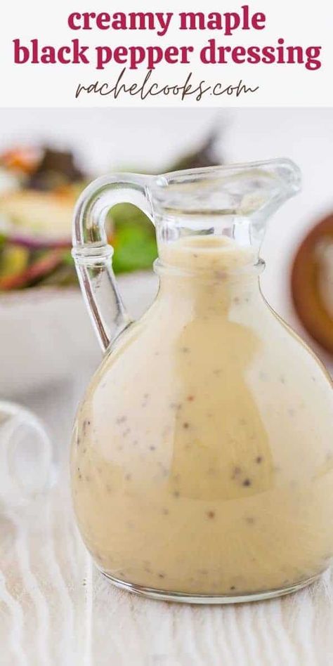 Autumn Salad Dressing, Maple Syrup Salad Dressing, Autumn Salads, Maple Dressing, Best Apple Cider Vinegar, Maple Vinaigrette, Maple Dress, Bbq Salads, Leafy Green Salads