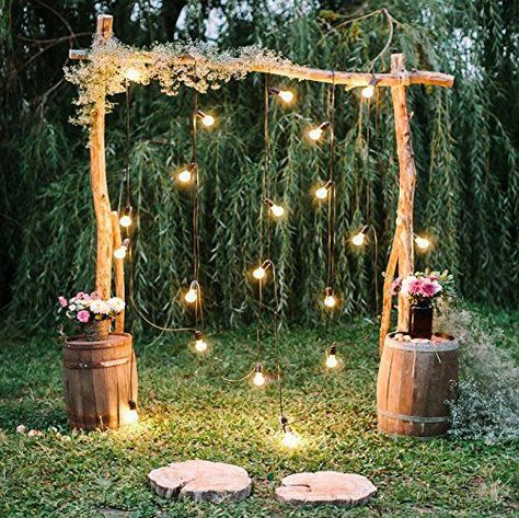 शादी की तस्वीरें, Stunning Wedding Photos, Christmas Patio, Rustic Wedding Decorations, Lights Wedding Decor, Party Photo Backdrop, Photo Booth Background, Bbq Kitchen, Apartment Patio