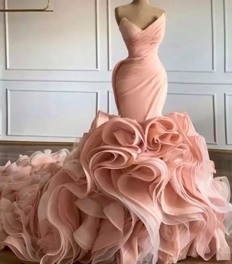 Strapless Wedding Dress Mermaid, Wedding Dresses Mermaid Sweetheart, Swan Dress, Off Shoulder Wedding Dress, Muslim Wedding Dresses, High Neck Wedding Dress, Pink Wedding Dress, Pink Mermaid, Mermaid Wedding Dresses