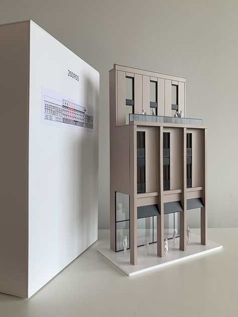 Scale model of Hotel facade for Architectural contest on Behance Room Model Architecture, Facade Model, Bauhaus Interior, Art Of Architecture, Hotel Facade, Project School, Architectural Scale, Models Architecture, Cardboard Model