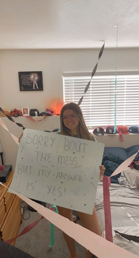 How To Say Yes To Hoco Poster, Can I Steal You For Prom Promposal, Cute Homecoming Responses, Ideas For Saying Yes To A Dance, Saying Yes To Dance Ideas, Responding To Hoco, Hoco Poster Answers, Yes Replies To Homecoming, Hoco Yes Response