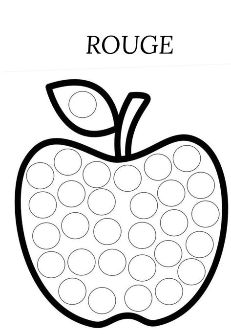 Teach The Alphabet, A Is For Apple, Marker Coloring, Spider Crafts, Dot Worksheets, Apple Activities, Shabby Chic Easter, Shape Templates, Apple Theme