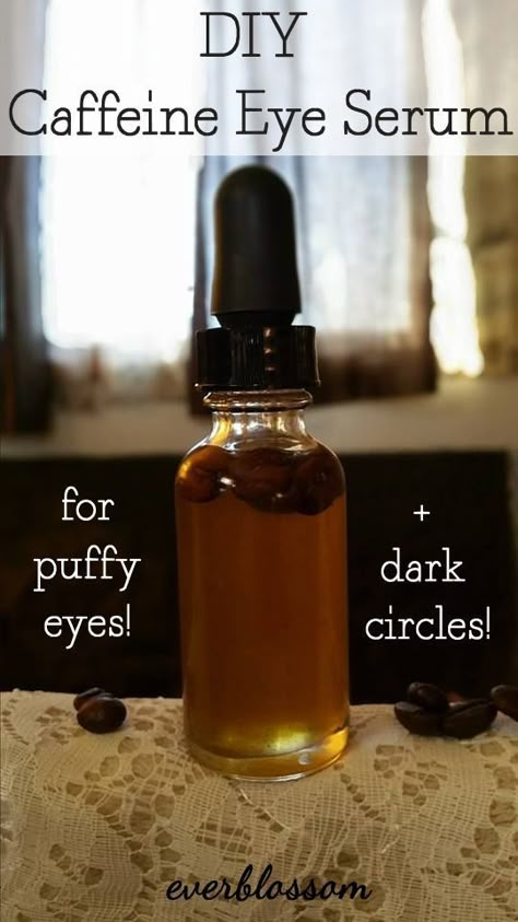 20+ Super Effective DIY Beauty Treatments to Make at Home Caffeine Eye Serum, Oil Cleansing, Diy Beauty Products, Beauty Remedies, Tired Eyes, Diy Skincare, Homemade Beauty, Beauty Diy, Eye Serum